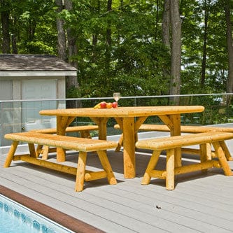 Outdoor Log Dining Table – Log Furniture and More