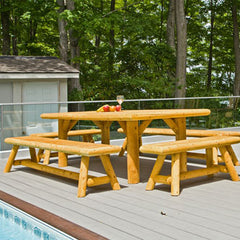 Outdoor Log Dining Table