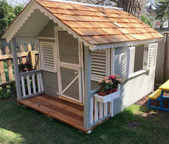 Jordan Cottage Playhouse with Front Porch Painted Two-Tone