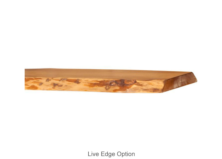 Heritage River Open Night Stand live edge top