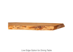 Heritage River Pine Timber Dining Table live edge top