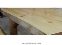 Mountain Lodge Log Harvest Dining Room Table with live edge