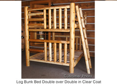 Log Bunk Bed Ladder