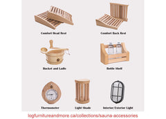 Log Furniture and More Sauna Accessories