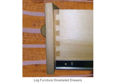 Rocky Valley 1 Drawer Log Night Stand glides
