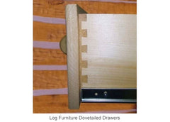 Mountain Lodge 3 Drawer Log Night Stand drawer glides