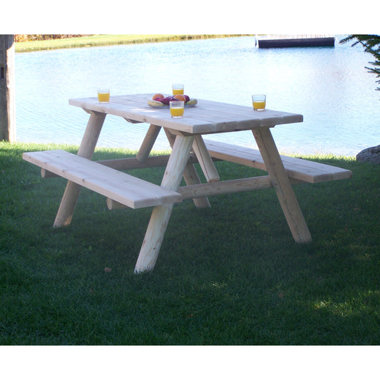 Log Picnic Table is perfect for families