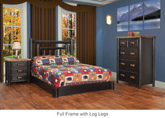 Low Profile Log Bed Frame great for cottages