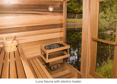 Luna Sauna with electric heater