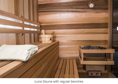 Luna Sauna with regular benches