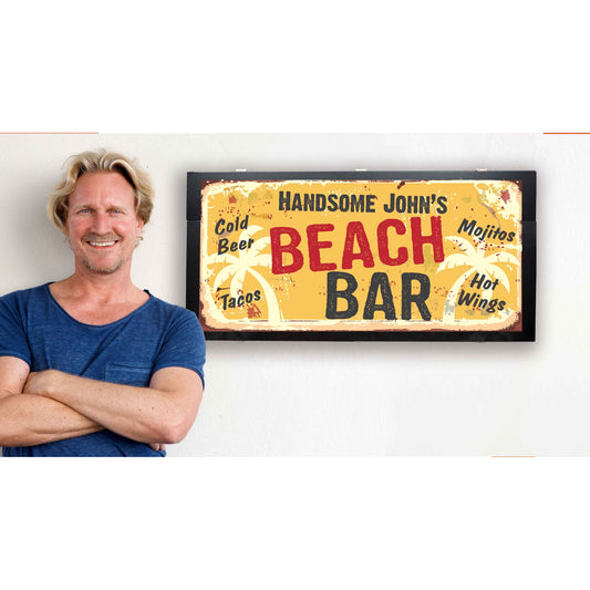 bar sign with storage