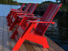 Modern Adirondack Chairs on a Deck