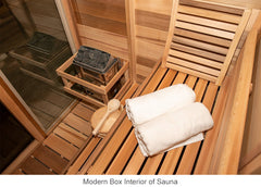 Pure Cube Indoor Clear Cedar Sauna - Small