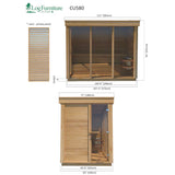 Knotty Cedar Pure Cube Outdoor Sauna - Large