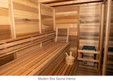 Clear Cedar Pure Cube Outdoor Sauna with Shower