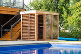 Clear Cedar Pure Cube Outdoor Sauna with Shower