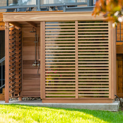 Modern Box OUTDOOR Sauna with Shower