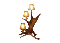 Antler Lamp - Moose Standing 3 Light Candelabra Table Lamp