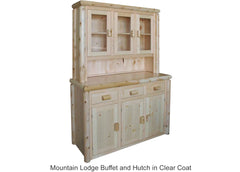 Mountain Lodge Buffet and Hutch in Clear Coat