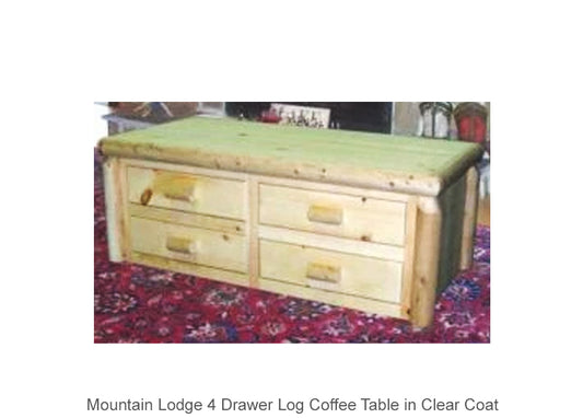 Mountain Lodge 4 Drawer Log Coffee Table