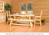 Mountain Lodge Log Harvest Dining Room Table