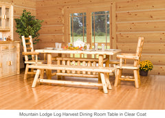 Mountain Lodge Log Harvest Dining Room Table