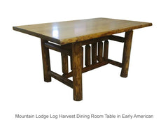 Mountain Lodge Log Harvest Dining Room Table is perfect for cottage