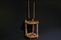 red cedar corner cue rack