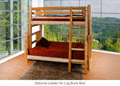Rustic Log Bunk Bed for kids