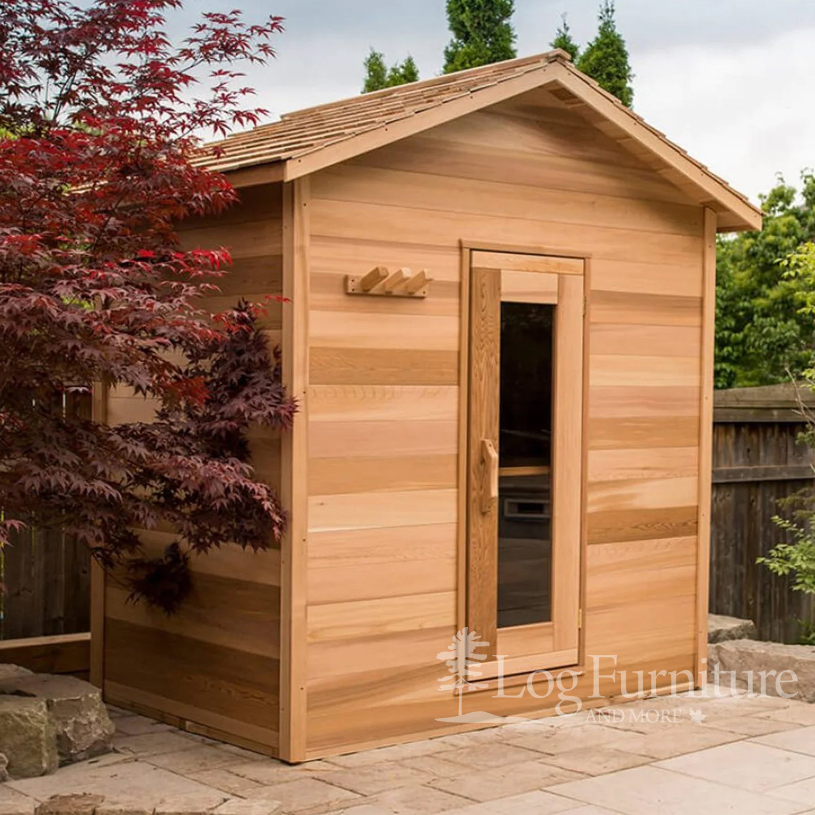  Outdoor Cedar Cabin Sauna - 5' x 7'