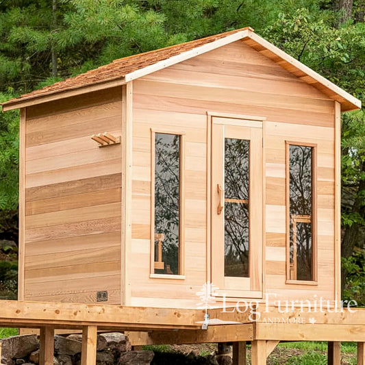 Outdoor Cedar Cabin Sauna - 5' x 8'