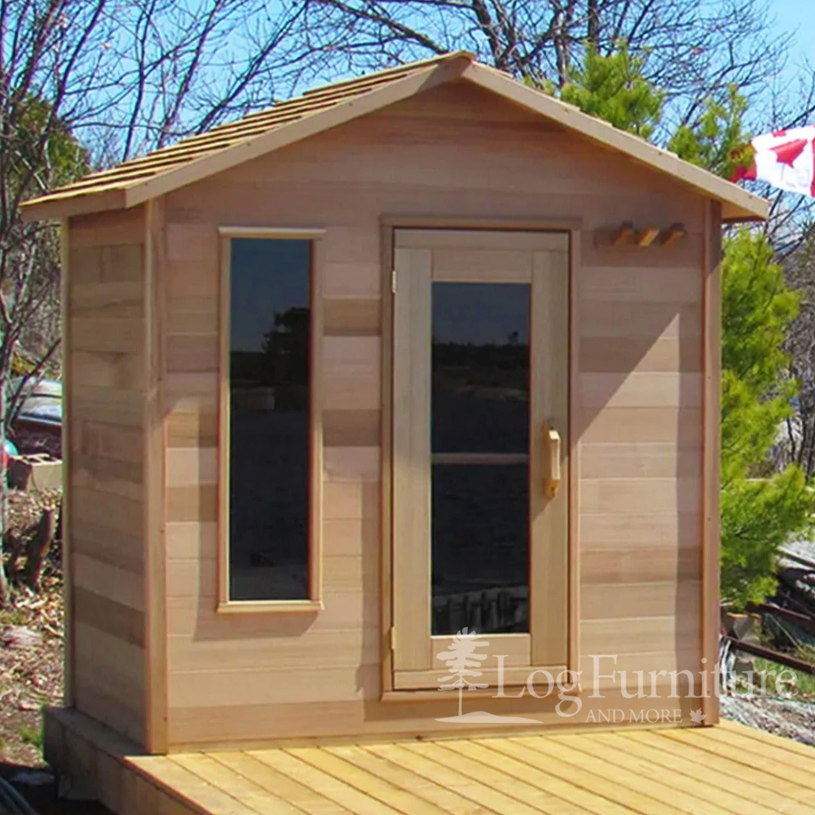  Outdoor Cedar Cabin Sauna - 6' x 4' 
