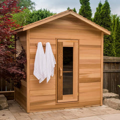 Outdoor Cedar Cabin Sauna - 5' x 7'