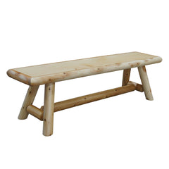 Outdoor Log Bench Unfinished