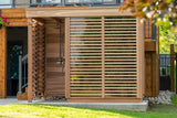 Knotty Cedar Pure Cube Outdoor Sauna with Shower