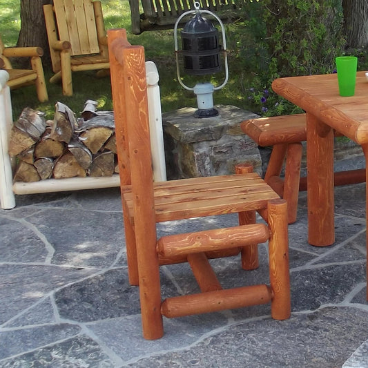 Outdoor Log Dining Side Chair