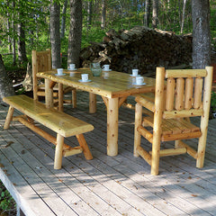 Outdoor Log Dining Table