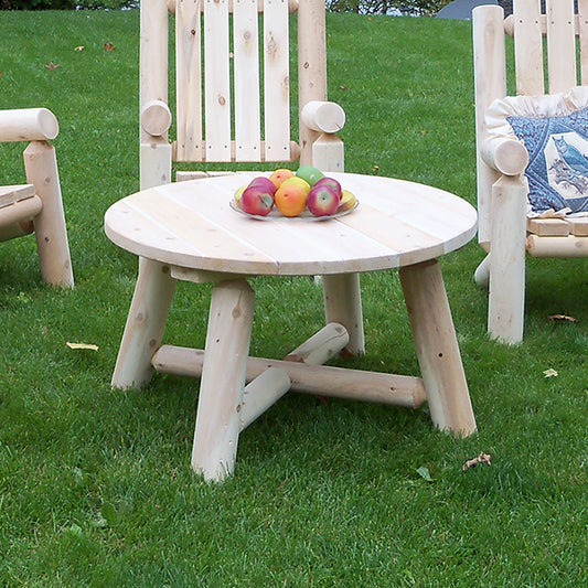 Outdoor Round Log Coffee Table