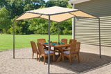 Pacifica Gazebo Canopy Charcoal Frame and Marzipan Tan Cover 10 ft x 10 ft