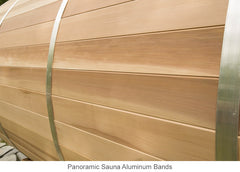 Panoramic sauna aluminum bands