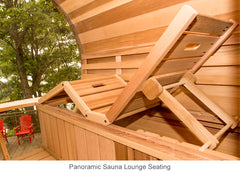 Panoramic sauna lounge seating