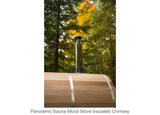 Panoramic Sauna Wood Stove insulated chimney