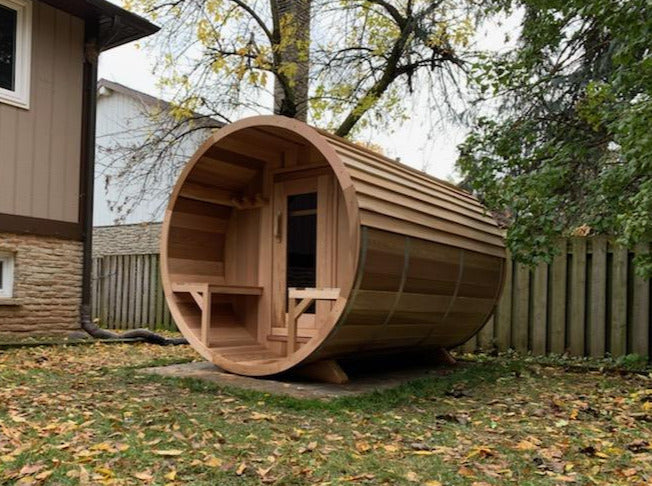 Petawawa Barrel Sauna in the Backyard
