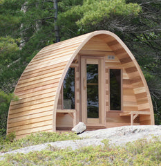 Clear Western Red Cedar POD Sauna 8' x 7'