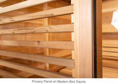 Clear Cedar Pure Cube Outdoor Sauna with Shower