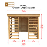 Pure Cube Knotty Cedar Chapleau Gazebo Dimensions