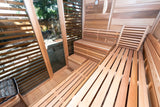 Clear Cedar Pure Cube Outdoor Sauna - Medium with L-Shaped Benches