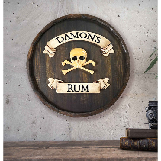 personalized bar sign skull