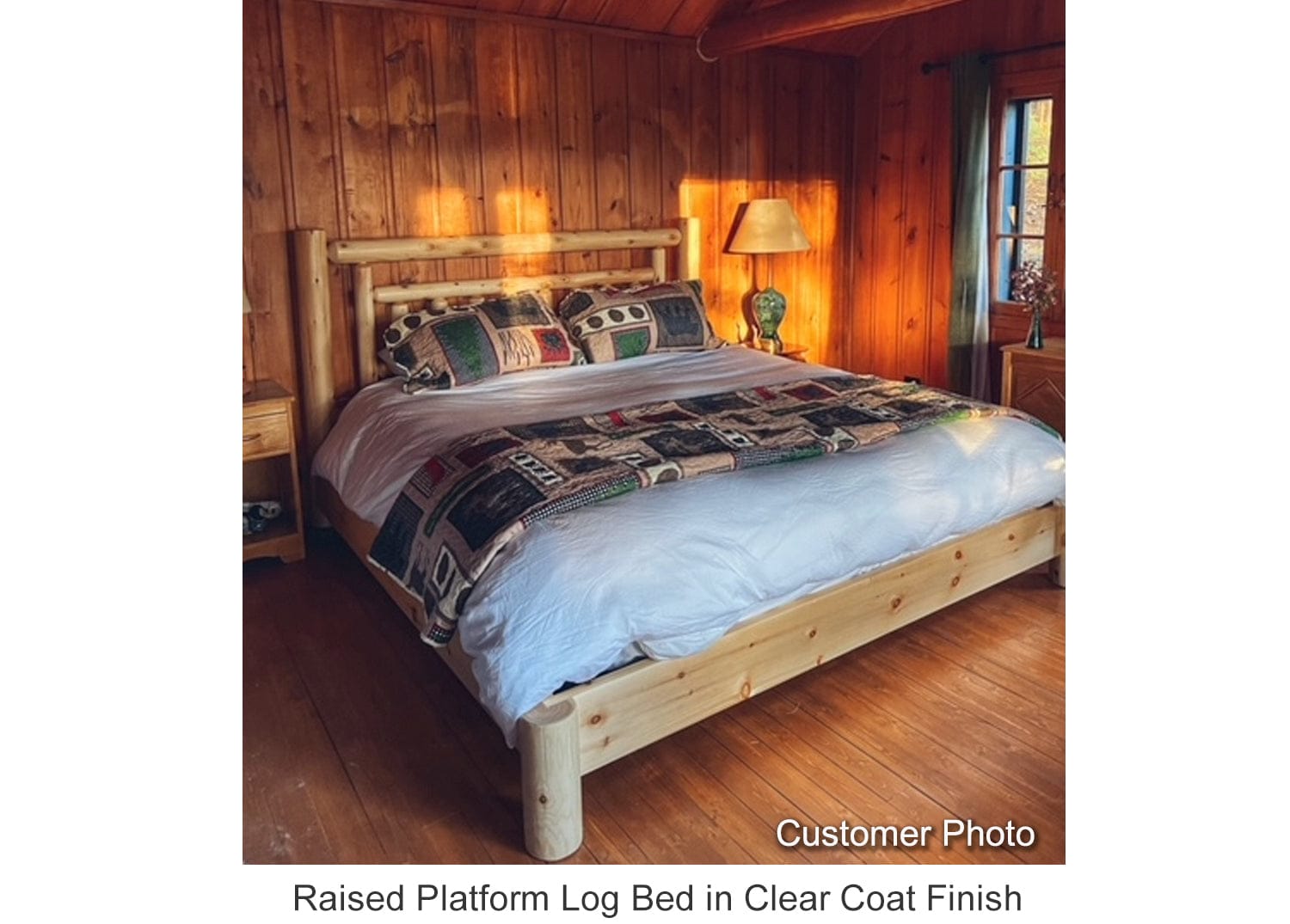 Log Platform Bed – Log Furniture and More