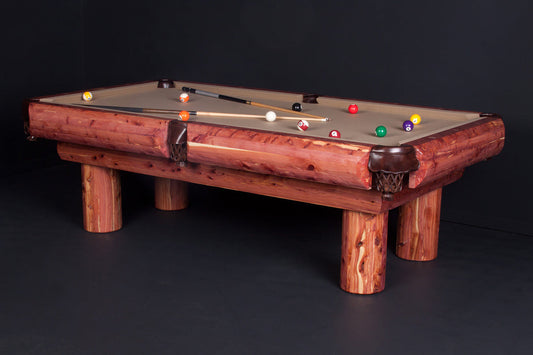 Red Cedar Log Pool Table